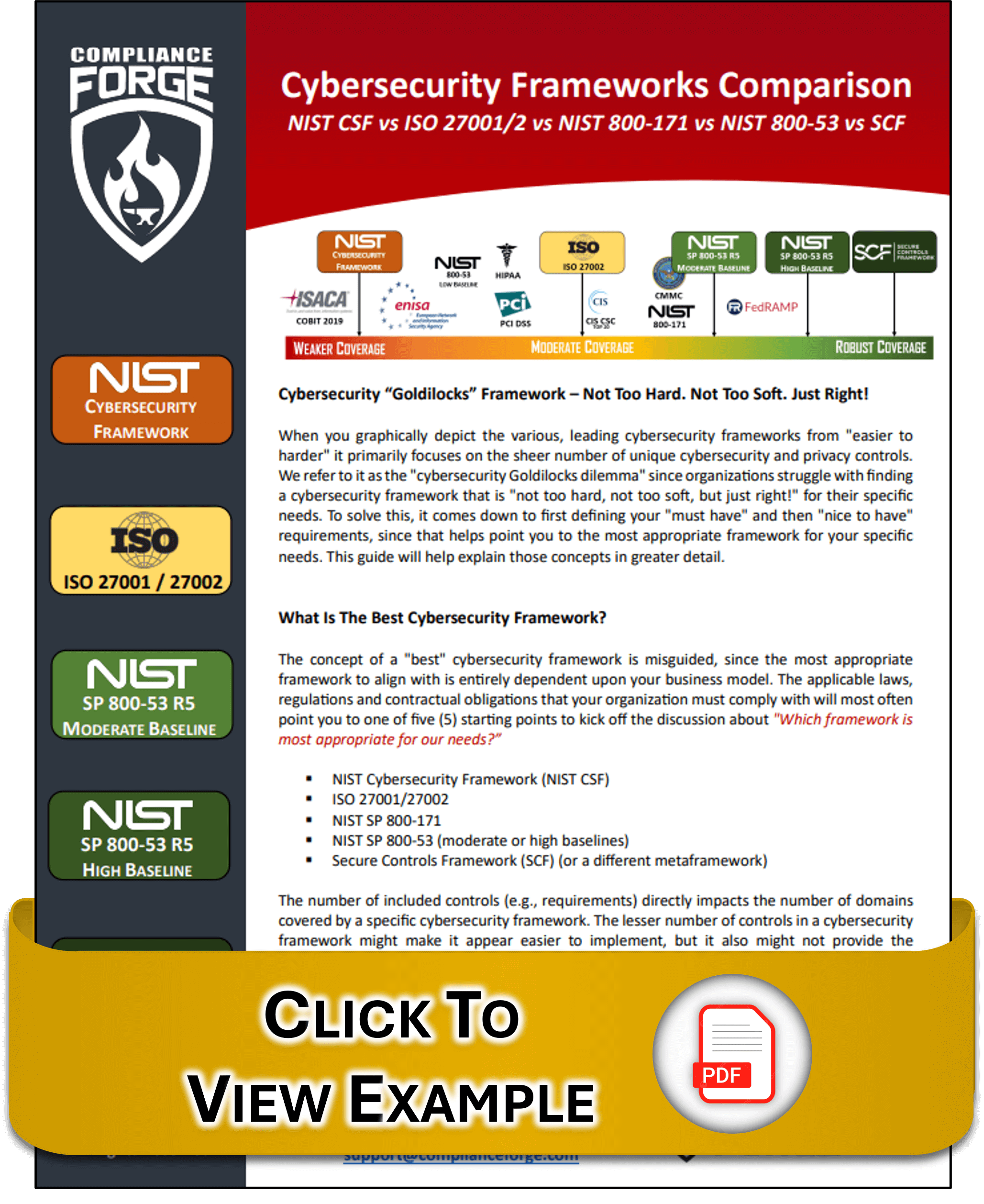 ComplianceForge: Compare NIST 800-53, ISO 27002 & More
